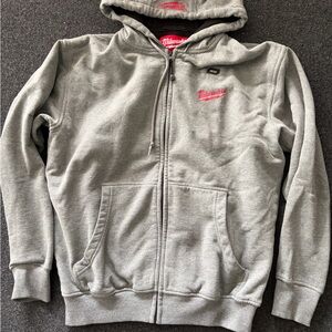 Milwaukee m12 Gray Zip-Up Hoodie - medium
